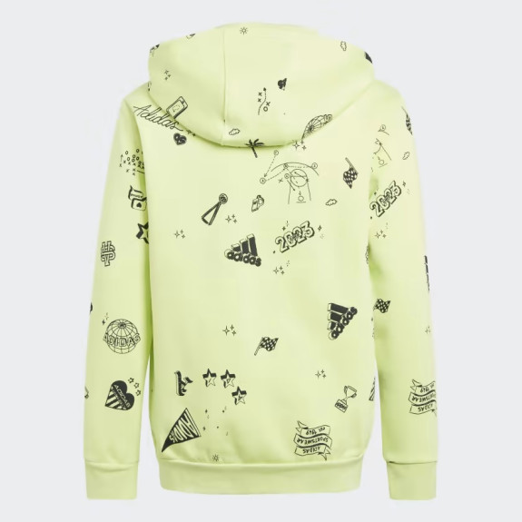 BRAND LOVE ALLOVER PRINT FULL-ZIP HOODIE