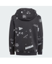 BRAND LOVE ALLOVER PRINT FULL-ZIP HOODIE