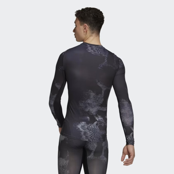 TECHFIT ALLOVER PRINT TRAINING LONG SLEEVE TEE