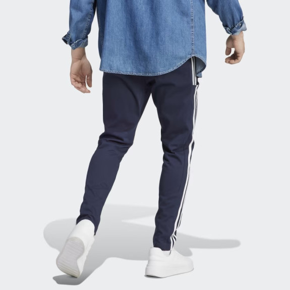 ESSENTIALS SINGLE JERSEY TAPERED OPEN HEM 3-STRIPES PANTS