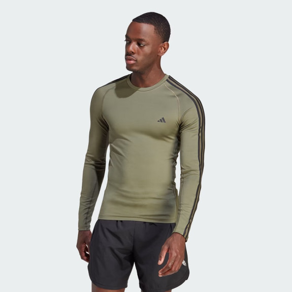 TECHFIT 3-STRIPES TRAINING LONG SLEEVE TEE