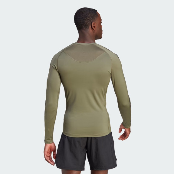 TECHFIT 3-STRIPES TRAINING LONG SLEEVE TEE