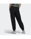 FLORAL PIPING WOVEN HIGH-WAIST TRACK PANTS