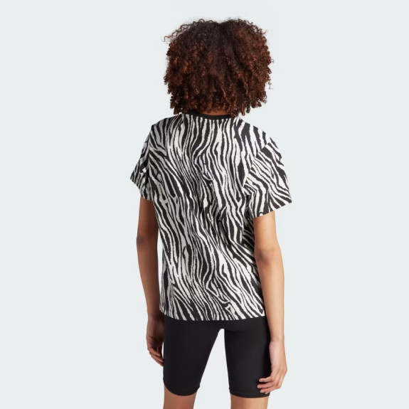 ALLOVER ZEBRA ANIMAL PRINT ESSENTIALS TEE