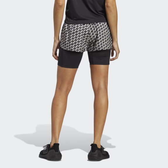 X MARIMEKKO RUN ICONS 3 BAR LOGO 2-IN-1 RUNNING SHORTS