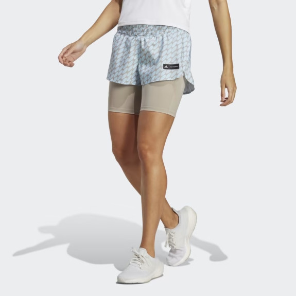 X MARIMEKKO RUN ICONS 3 BAR LOGO 2-IN-1 RUNNING SHORTS