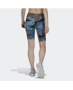 FARM RIO 3-STRIPES PRINT COTTON BIKE SHORTS