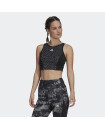 AEROREADY DESIGNED TO MOVE ZEBRA-PRINT CROP TOP