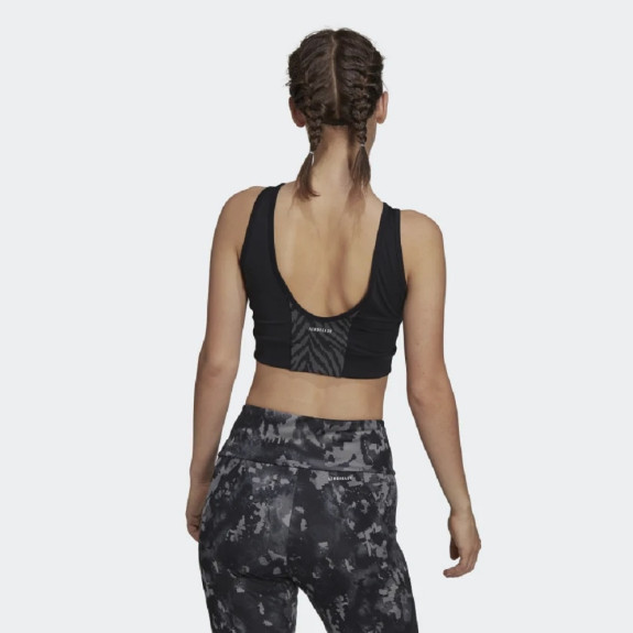 AEROREADY DESIGNED TO MOVE ZEBRA-PRINT CROP TOP