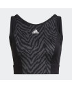 AEROREADY DESIGNED TO MOVE ZEBRA-PRINT CROP TOP