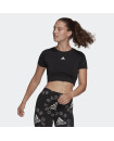 AEROKNIT SEAMLESS FITTED CROPPED TEE