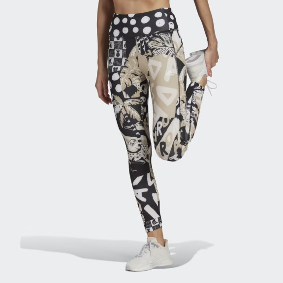 FARM PRINT FEEL BRILLIANT AEROREADY HIGH-WAISTED 7/8 TIGHTS