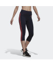 DESIGNED TO MOVE HIGH-RISE 3-STRIPES 3/4 SPORT TIGHTS