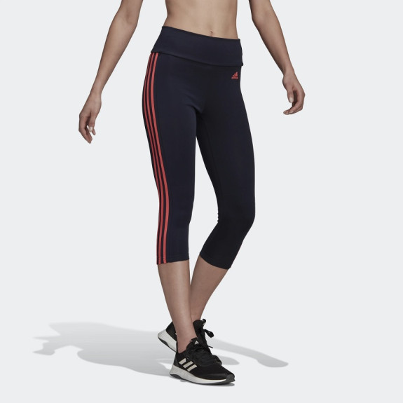 DESIGNED TO MOVE HIGH-RISE 3-STRIPES 3/4 SPORT TIGHTS