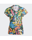 AEROREADY TRAIN ESSENTIALS MINIMAL LOGOS V-NECK FLORAL PRINT T-SHIRT