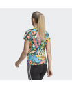 AEROREADY TRAIN ESSENTIALS MINIMAL LOGOS V-NECK FLORAL PRINT T-SHIRT