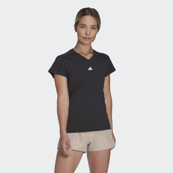 AEROREADY TRAIN ESSENTIALS MINIMAL BRANDING V-NECK TEE