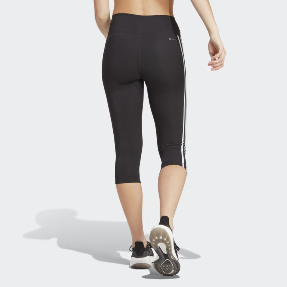 TRAIN ESSENTIALS 3-STRIPES HIGH-WAISTED 3/4 LEGGINGS