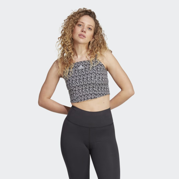 ALLOVER ADIDAS GRAPHIC CORSET-INSPIRED TANK TOP